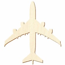 Holz Jumbo-Jet V1 Flugzeug - Deko Basteln 5-50cm