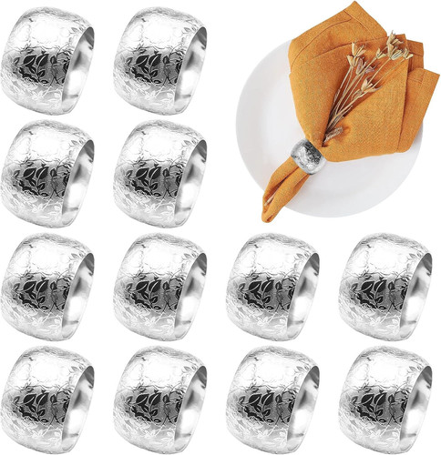 Serviettenringe silber 12 - serviettenringe,
