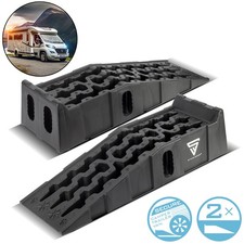 STAHLWERK Stufenkeil 2er Set 6 t Auffahrkeil Unterlegkeil Wohnmobil Auffahrrampe