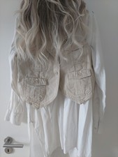 Jeansweste Jeans Weste Jacke  beige 38 M Anzugweste