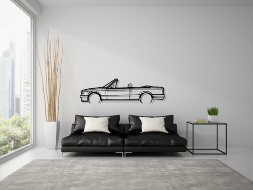 Bmw e30 cabrio wandkunst aus - cabrio,