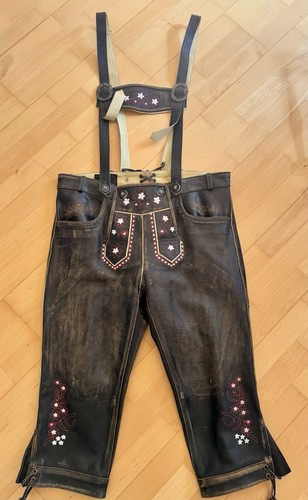 Leder trachtenhose mit - leder, trachtenhose,