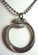 Edelstahl Anhänger SCHLANGE + Kette 46,5 cm Gothic Biker Schmuck edel NEU