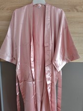 Morgenmantel Gr.XL/42/44 Kimono Satin Rosa Neu Bindegürtel Chasuble 