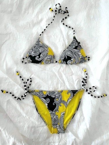 Bikini paisley gelb - bikini,