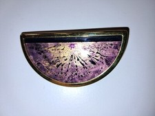 Ausgefallene Brosche Seidenmalerei rosé-gold - wie neu