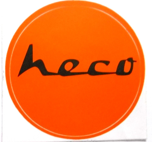 Werbe aufkleber heco hifi - werbe-aufkleber,