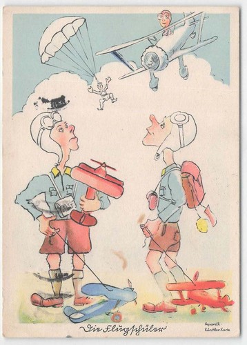 Ansichtskarte karikatur die - ansichtskarte,