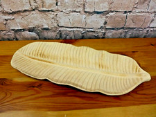 Deko Teller Schale Blatt Holz