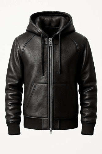 Herren schwarz lammfell leder - herren,