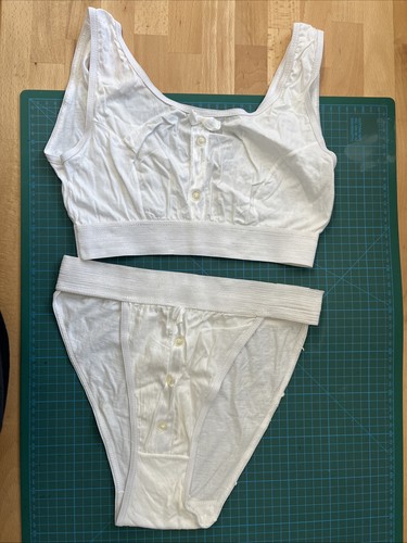 Bustier set mit slip weiß - m,