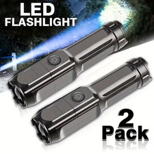 2x LED Taschenlampe mit Zoom