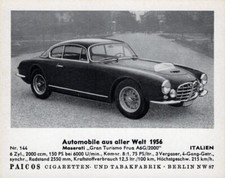 109/37 SAMMELBILD AUTO OLDTIMER  ITALIEN  MASERATI GRAN TURISMO FRUA A6G / 2000