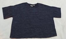 Feinstrick Pullover GrS, H&M, Blau Meliert, Kastenform