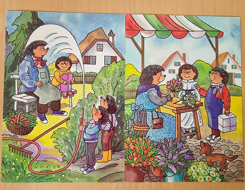 Motiv ansichtskarte igel - 2x,