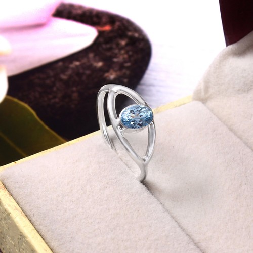Aquamarin ring solide 925 - aquamarin,