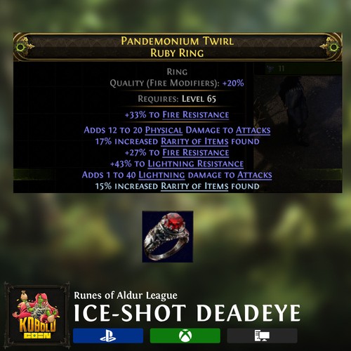 Ice shot deadeye ring runes - ,