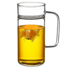 Teeglas 480ml mit Glasfilter für verschiedene Teesorten, Obst, Trennung Von Tee