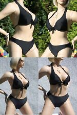 460123 George Neckholder Bikini + Slip SCHWARZ in 46 CUP B/C (2. Wahl)