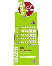 GIZEH Green Extra Slim Karte SUPER FEIN 50 Packungen 66 Blatt kurz Neu X50