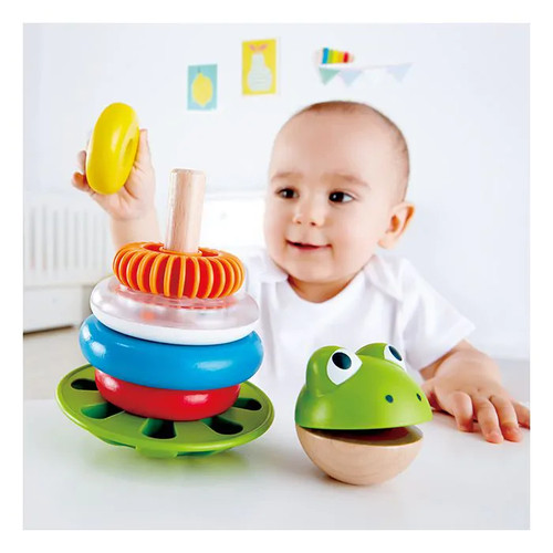Hape frog stapelringe - frog,