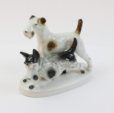 Porzellanfigur zwei Terrier