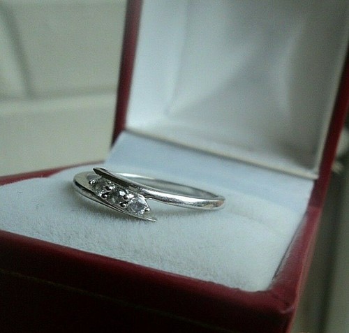 Weißgold diamant ring - weißgold,