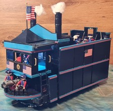 PLAYMOBIL CUSTOM AMERIKANISCHES SCHAUFELRADDAMPFER KRIEGSSCHIFF UNIKAT