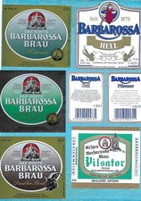 8 BIERETIKETTEN DER BRAUEREI