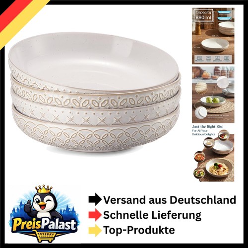 Pastateller porzellan tief - 4x,