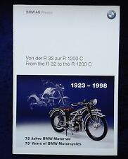BMW Motorrad Pressemappe 1998 Von der R 32 zur R 1200 C 75 Jahre BMW Motorrad