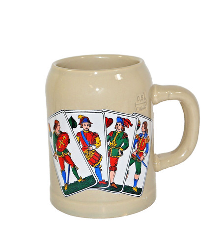 Bierkrug motiv schafkopf - ,,