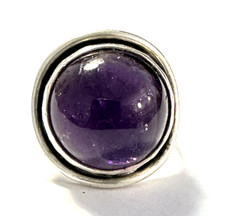 GK Georg Kramer Silberring Amethyst Cabochon 835 er Silber Ring Amethystring