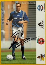 Rene Eijkelkamp FC Schalke 04 handsignierte Autogrammkarte 1997-1998 Eurofighter