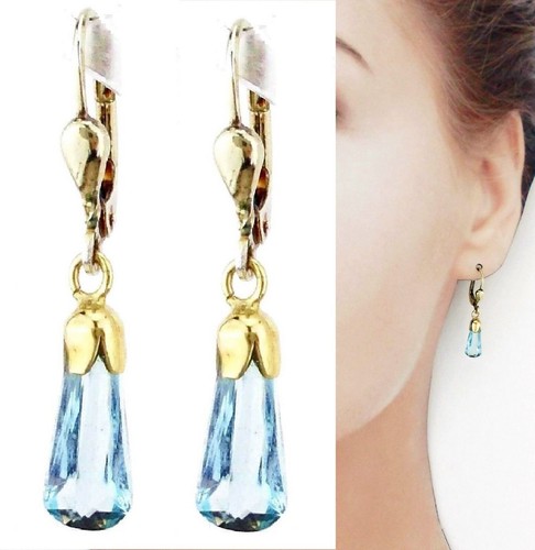 Ohrringe aquamarin blau antik - aquamarin,