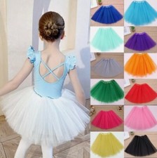 KINDER 3 lagig Tütü Tüllrock Petticoat Ballettrock Ballett Tutu Rock tanzen NEU