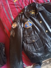 US-Police Leder Jacke