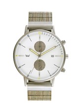 Wewood Uhr: ALBACORA CHRONO SILVER WHITE ARMY