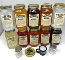 O'DONNELL MOONSHINE Likör Set mit Ausgießer und 2 Shotgläser im Mason Jars Glas