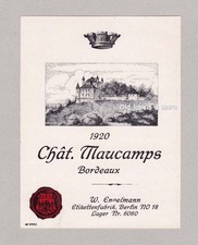 x6434 Weinetikett Ch. MAUCAMPS