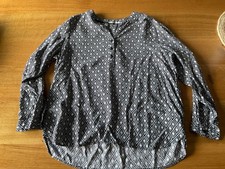 cecil, bluse, tunika, schwarz weiss, langarm, viskose, grösse l, wie neu