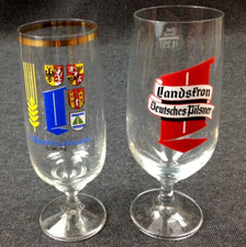 alt Bierglas Landskron Deutsches Pilsner Görlitz Brauerei VEB Wappen Biertulpe