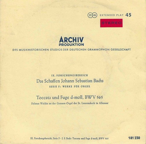 Helmut walcha toccata und fuge - toccata,
