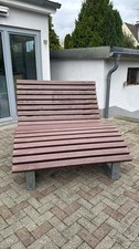 Wellnessliege, 2-Sitzer, aus recyceltem Kunststoff, Neuwertig