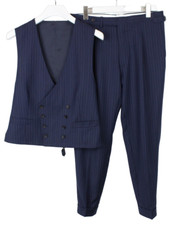 Suitsupply Ferrara DB / Vigo Zc Anzug Herren UK 40S Wolle Nadelstreifen