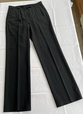ST.EMILE Damenhose Hose schwarz Größe 38 97% Schurwolle Bundfalte