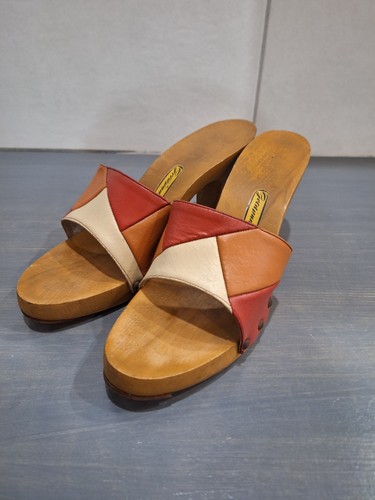 Vintage pantoletten holz und - pantoletten,