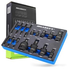 Adapter Stecknuss Kreuzgelenk 17 tlg. Schlagschrauber 1/4" 3/8" 1/2" 3/4" Satz