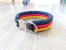 Paracord Halsband Deutschland Schwarz Rot Gold 33 cm Neuwertig 