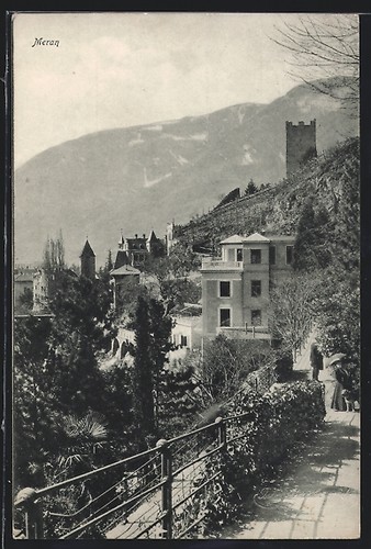 Meran panorama ansichtskarte - panorama,,